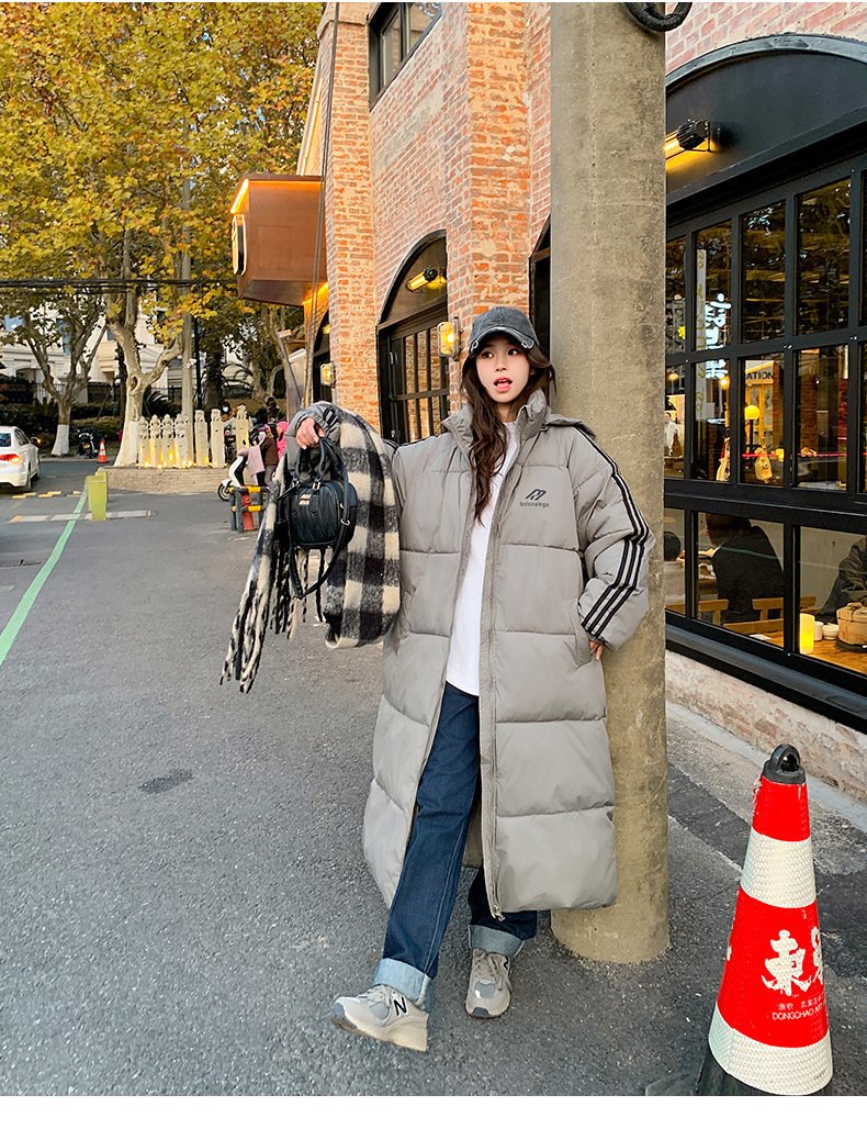 コート 長袖 ゆったり オーバーサイズ コットン 綿 カジュアル 学生 ロング フード ポリエステル