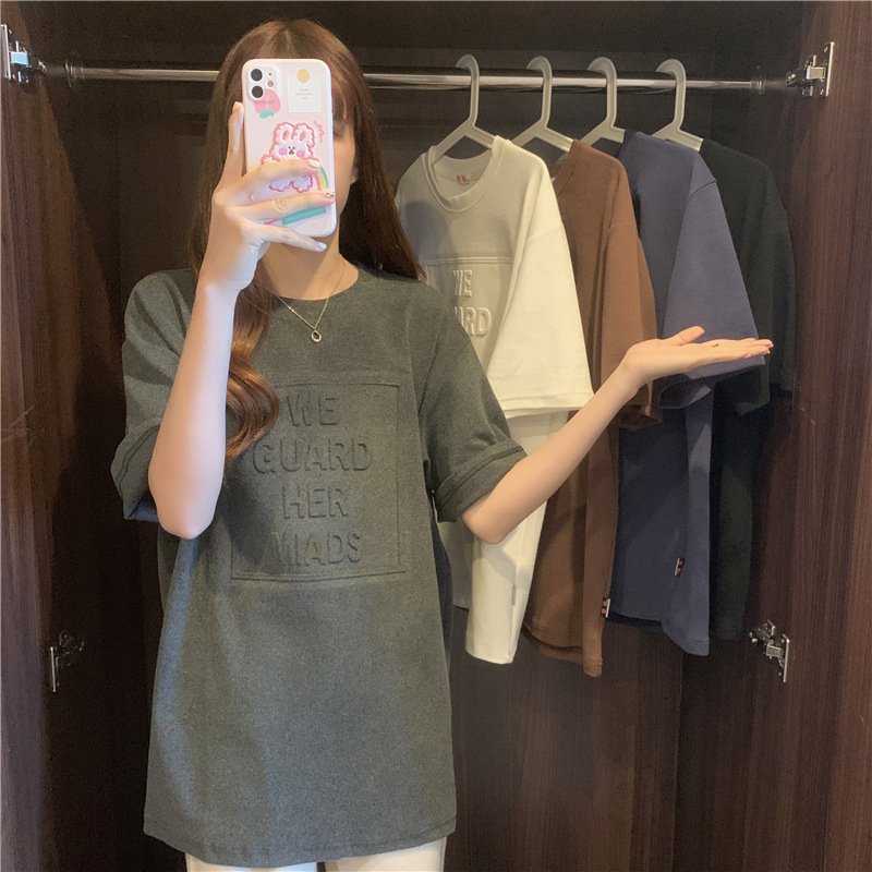 レディース トップス Tシャツ 半袖 プリント ゆったり コットン 綿 春夏 カジュアル 大きいサイズ 春 夏 ラウンドネック シャツ 切り替えデザイン レギュラー ポリエステル