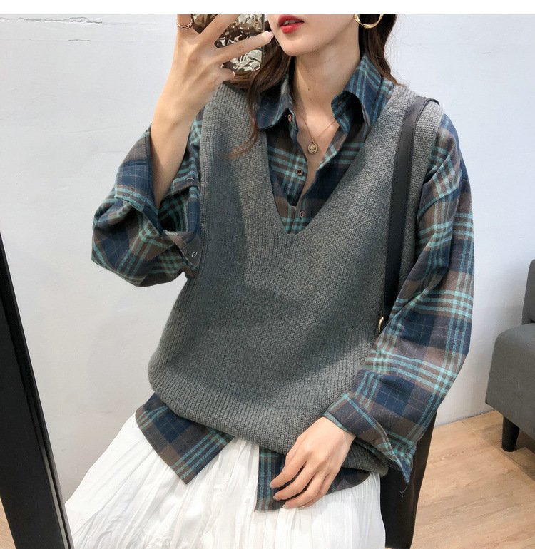 レディース トップス ニット ベスト 無地 ゆったり 秋冬 秋 カジュアル 体型カバー Vネック 膝丈 シンプル 冬 ブラック グレー イエロー セーター ベージュ アプリコット ポリエステル