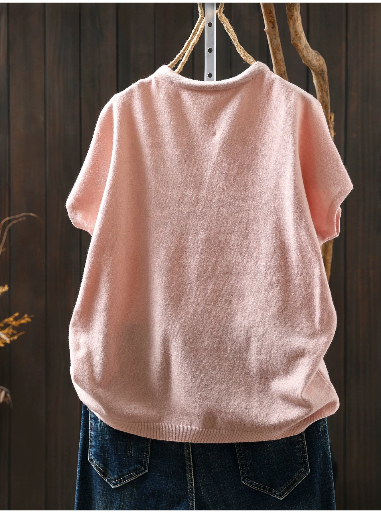トップス Tシャツ ニット ノースリーブ ゆったり コットン 綿 秋冬 秋 体型カバー 袖なし ラウンドネック 冬 シャツ スカーフ インナー