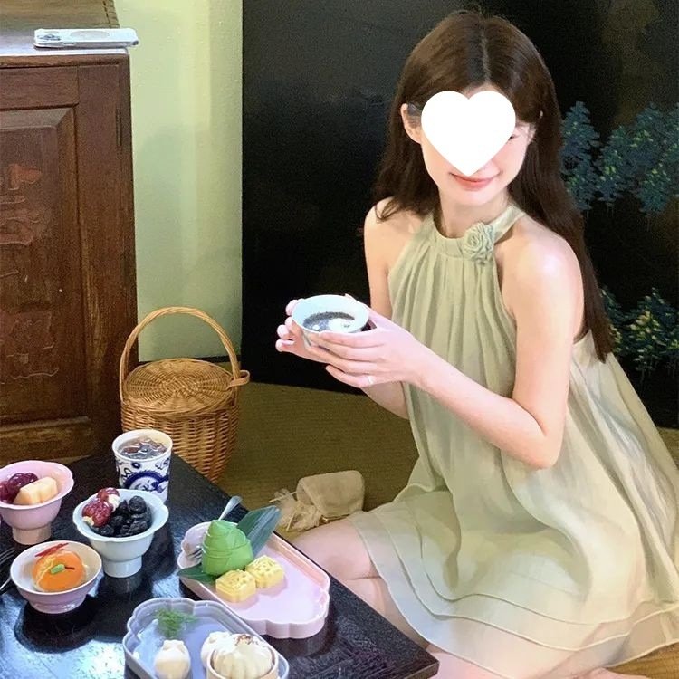 レディース シャツ パンツ スカート 長袖 ノースリーブ ゆったり 春夏 きれいめ 前開き 春 夏 ラウンドネック ハイネック 上品 脚長 ハイウエスト セットアップ グリーン 丸首