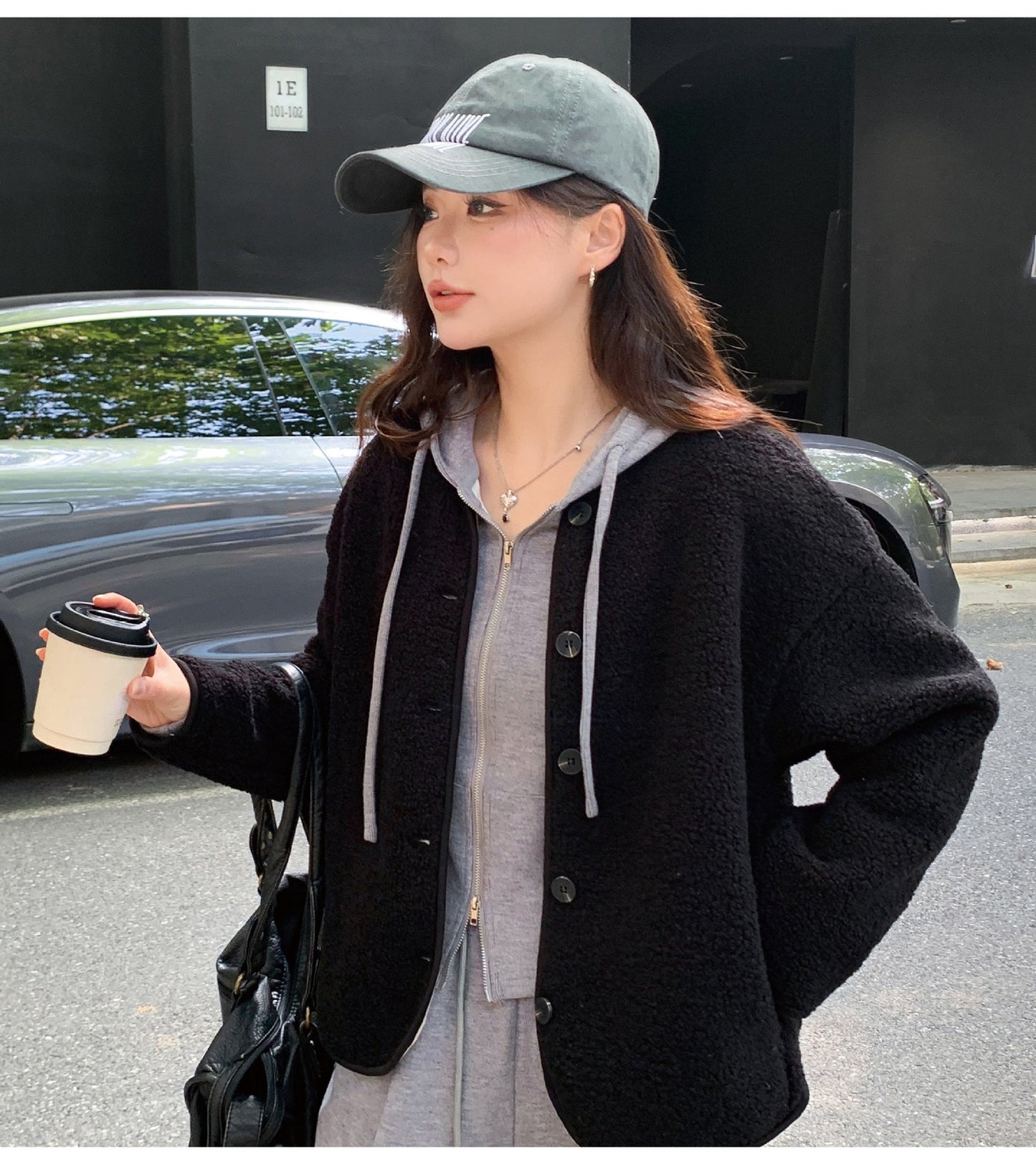 レディース トップス カーディガン ジャケット 長袖 ゆったり 春 秋冬 カジュアル 春夏 男女兼用 ホワイト ラウンドネック 秋 冬 フリース ブラック グレー オフホワイト アウター