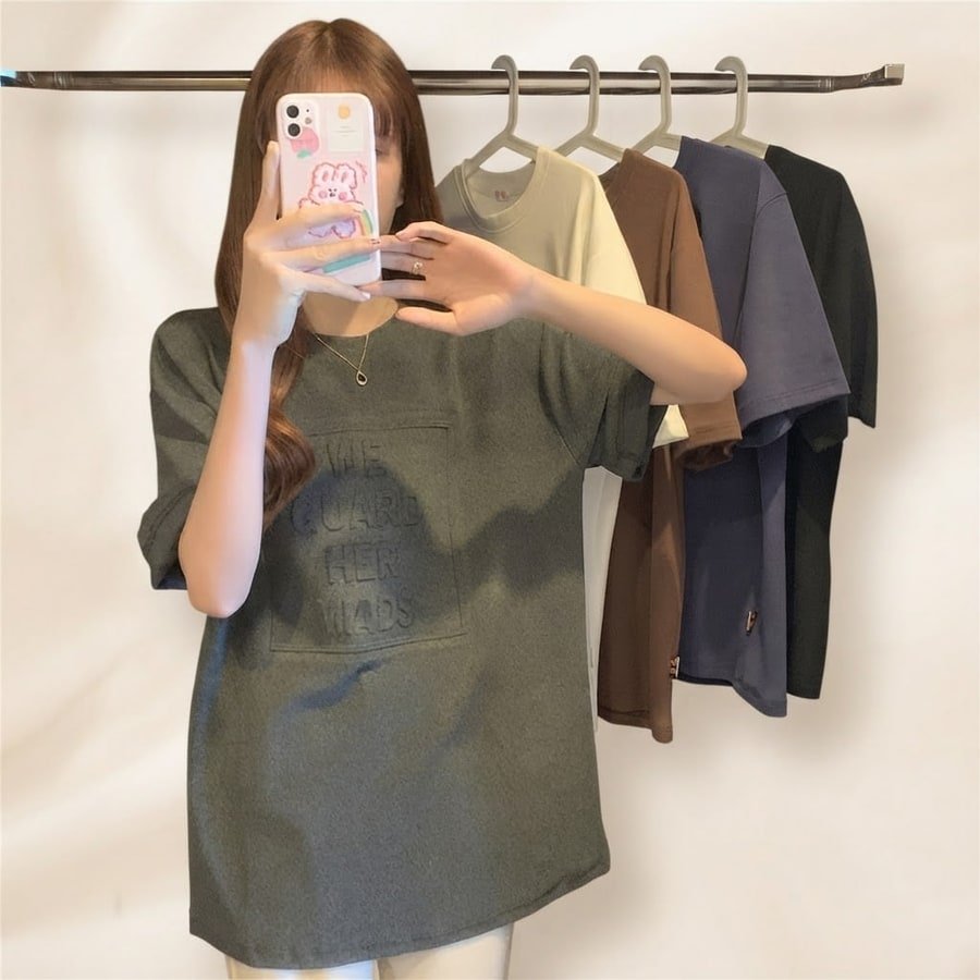 レディース トップス Tシャツ 半袖 プリント ゆったり コットン 綿 春夏 カジュアル 大きいサイズ 春 夏 ラウンドネック シャツ 切り替えデザイン レギュラー ポリエステル