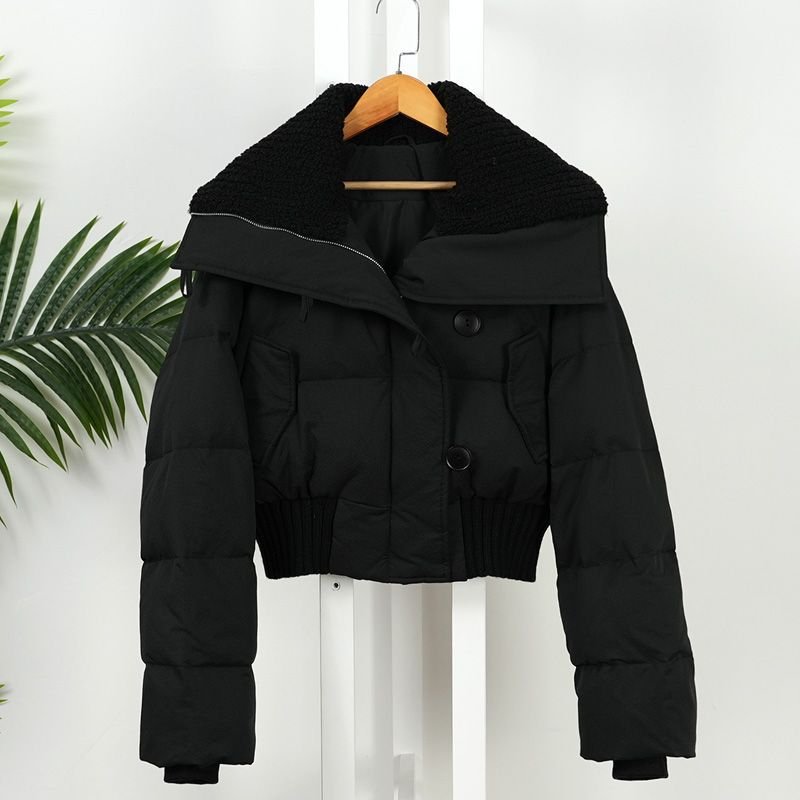 レディース ジャケット 長袖 無地 ゆったり コットン 綿 秋冬 秋 きれいめ 通勤 オフィス 体型カバー ショート シンプル 冬 厚手 アウター ポリエステル