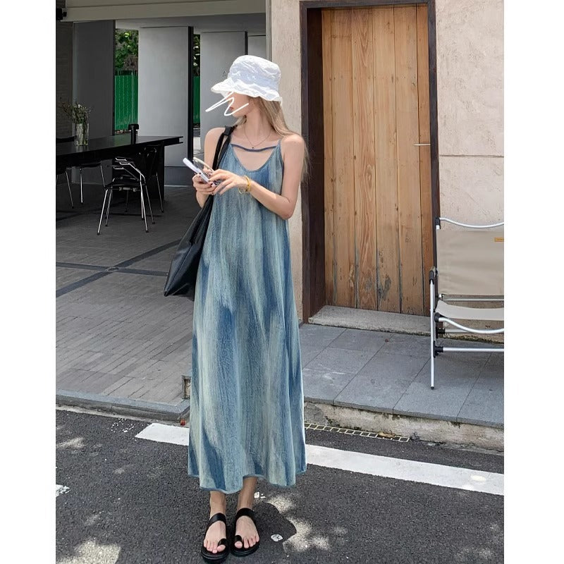 ワンピース ドレス ノースリーブ 春夏 袖なし 春 夏 リゾート ロング Aライン