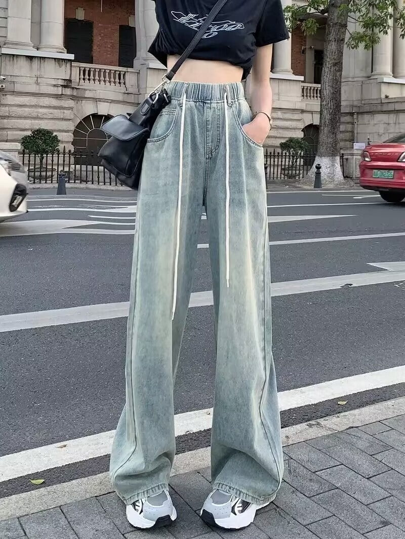 レディース パンツ ボトムス デニム ストレートパンツ ロングパンツ デニムパンツ ロング ストリート ポケット ヴィンテージ アメカジ ドロスト かわいい 大人可愛い きれいめ シンプル カジュアル 上品 おしゃれ かっこいい レトロ こなれ感 メンズライク 抜け感 ベーシック アメリカン 無地 春 夏 秋 学生 学校 通学 デート お出かけ 休日 高原 ガーデン ショッピング カフェ 体型カバー 普段使い 着回し 定番 S M L XL ゆったり 黒 ブラック ダークグレー 水色 ブルー ライトブルー