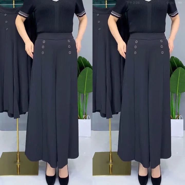 レディース スカート ゆったり 春夏 春 夏 薄手 切り替えデザイン ポリエステル