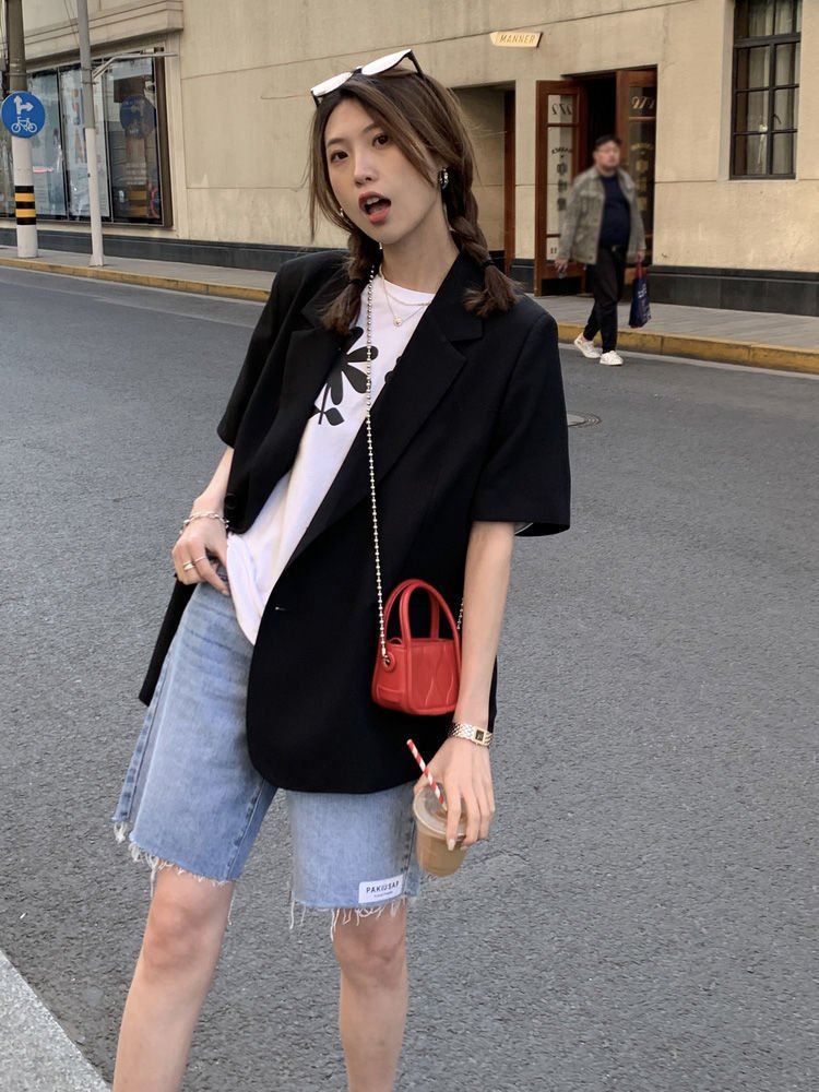 レディース パンツ ジャケット 半袖 無地 ゆったり 春夏 カジュアル きれいめ 春 ショート 夏 ショートパンツ シンプル 上品 薄手 スーツ セットアップ ポリエステル