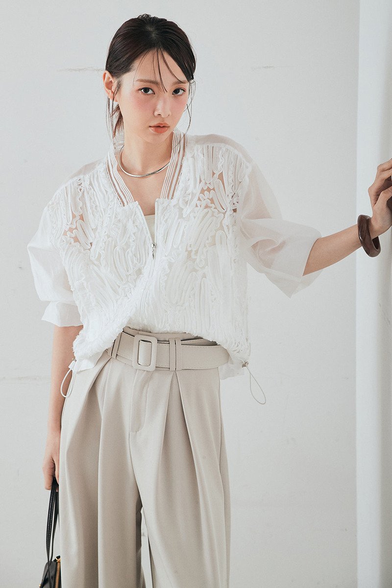 レディース シャツ トップス 長袖 無地 春夏 きれいめ 通勤 前開き 春 夏 レース シンプル 刺繍 都会的 シースルー UVカット