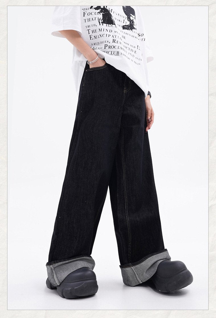 パンツ ゆったり ワイド カジュアル アメリカン レトロ ストレート ワイドパンツ ストリート