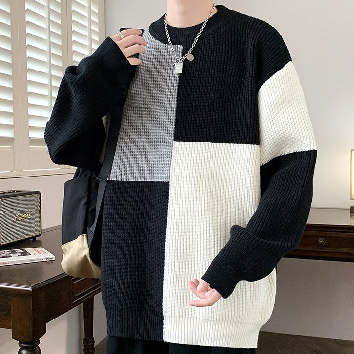 トップス セーター 長袖 クルーネック プルオーバー ミディアム丈 シンプル レトロ おしゃれ かっこいい カッコイイ 格好いい カジュアル こなれ感 個性的 主役級 存在感 レトロ ラフ ルーズ 抜け感 秋 冬 ベーシック ナチュラル クール スポーティー 無地 男性用 メンズ サラリーマン パパ 学生 通学 デート お出かけ 旅行 休日 アウトドア カフェ ショッピング 普段使い デイリー 着回し 重ね着 M L XL 2XL 3XL 4XL トレンド モテ 高見え 高級感 暖かい ゆったり