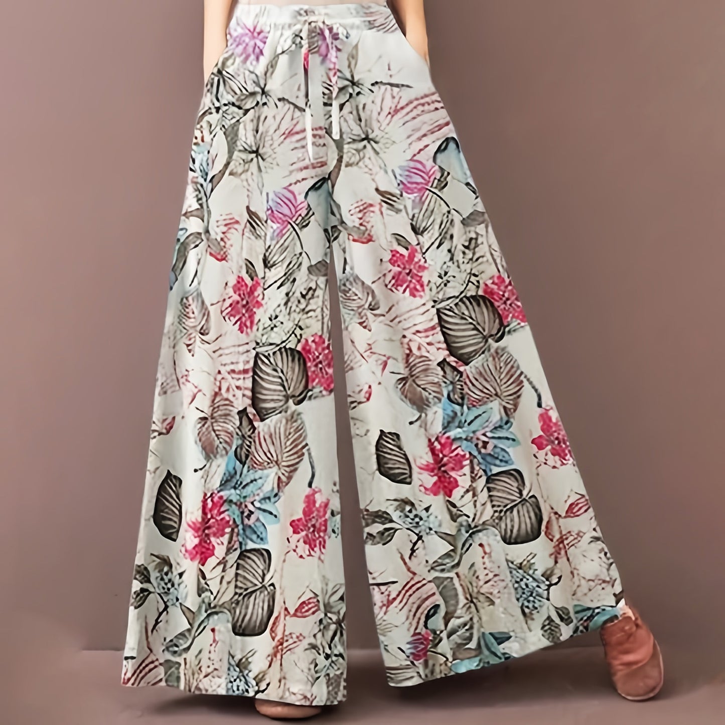 レディース パンツ ボトムス ワイドパンツ ロング 大人可愛い カジュアル おしゃれ かっこいい レトロ アジアン エスニック エキゾチック こなれ感 ラフ ルーズ 個性的 存在感 ナチュラル 花柄 ボタニカル 総柄 春 夏 ママ 通勤 学生 デート お出かけ お泊まり アウトドア イベント リゾート 旅行 海 プール ビーチ 女子会 休日 バカンス お家時間 美脚 普段使い トレンド インスタ映え 定番 L XL 2XL 3XL 4XL 大きいサイズ ゆったり ホワイト 黒