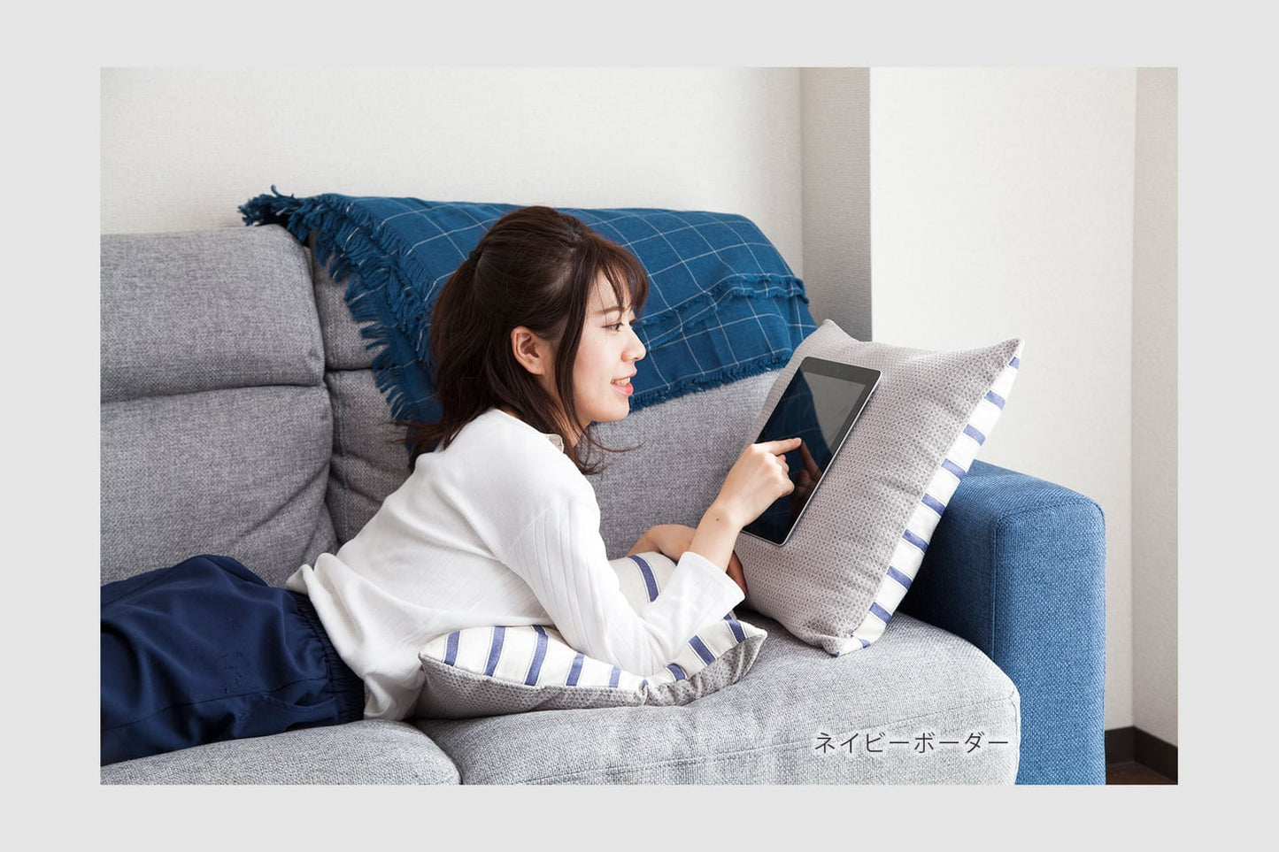 TOMARU CUSHION COVER ボーダー