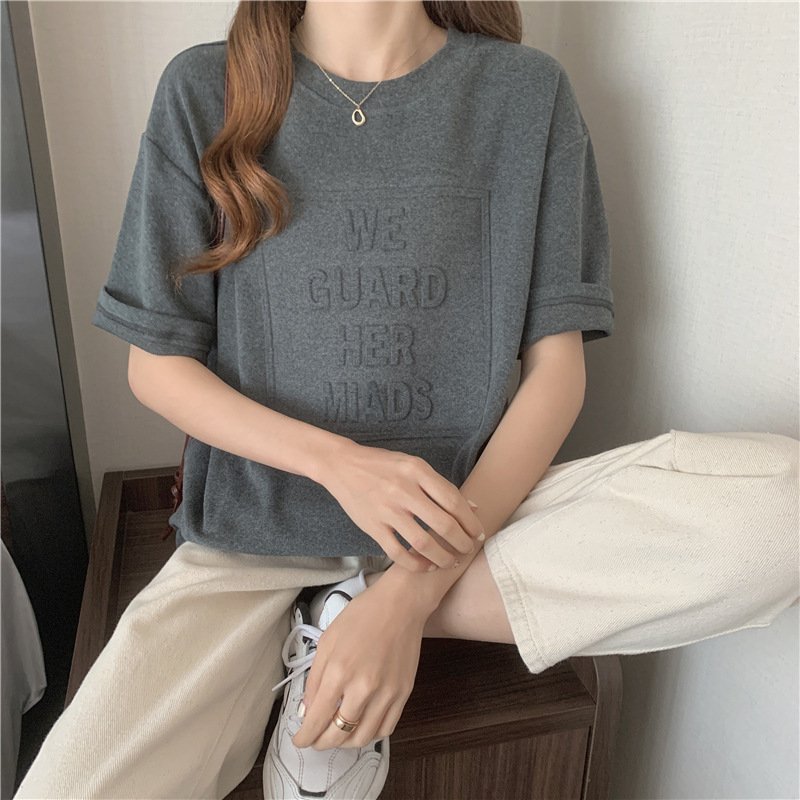 レディース トップス Tシャツ 半袖 プリント ゆったり コットン 綿 春夏 カジュアル 大きいサイズ 春 夏 ラウンドネック シャツ 切り替えデザイン レギュラー ポリエステル