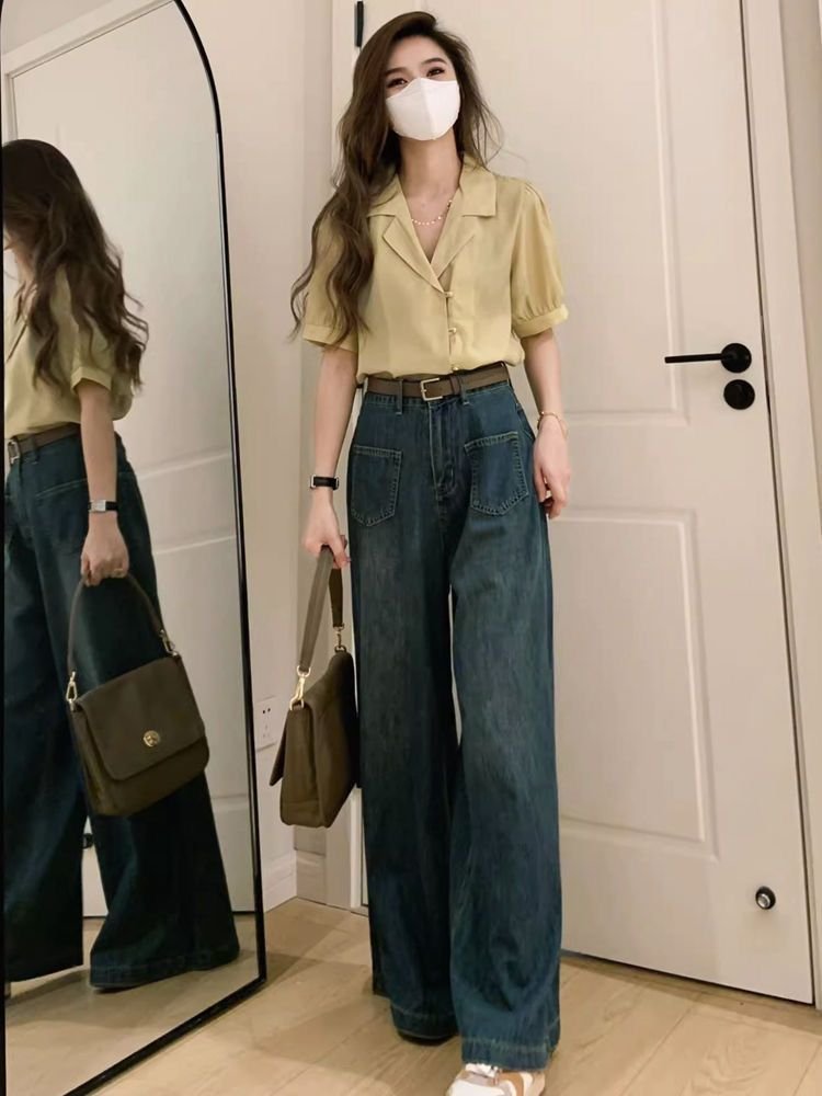 レディース パンツ ゆったり ワイド コットン 綿 春夏 カジュアル レトロ 大きいサイズ 春 夏 美脚 ドレープ ハイウエスト 都会的