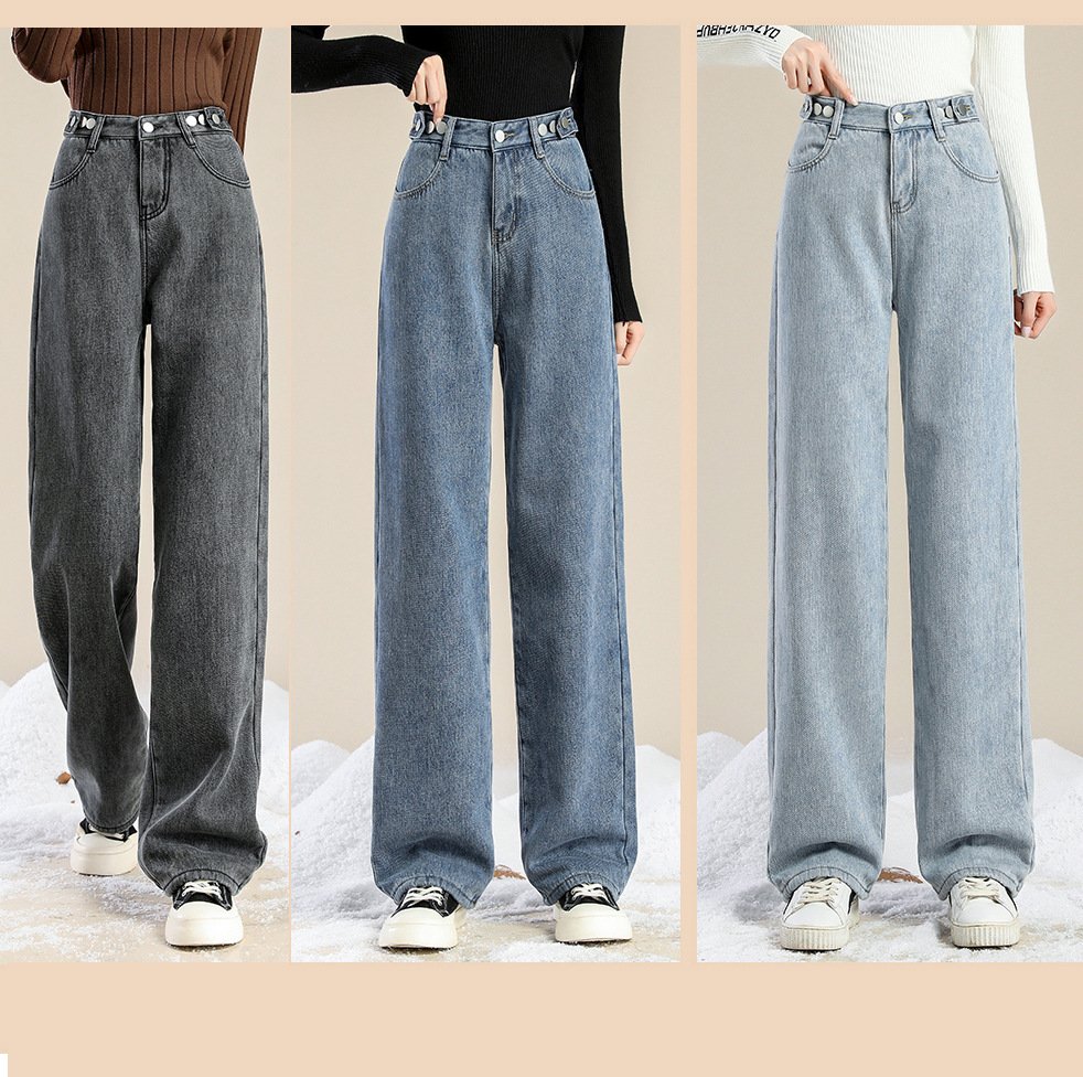 レディース パンツ ゆったり ワイド コットン 綿 秋冬 秋 通勤 シンプル 冬 ストレート ワイドパンツ 厚手 ストリート ベルベット