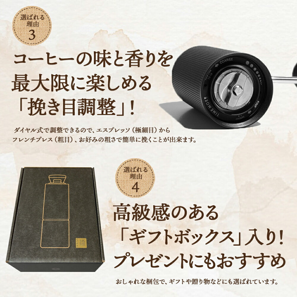 タイムモアC3S正規販売品日本語説明書付き国内保証グラインダーフルセットプレゼントにも