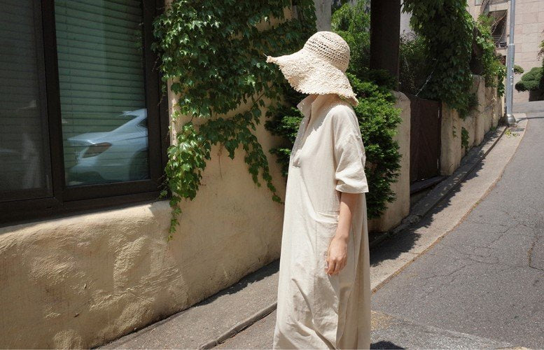 ドレス 半袖 無地 スリム 春夏 Vネック 春 夏 膝上 シンプル ロング