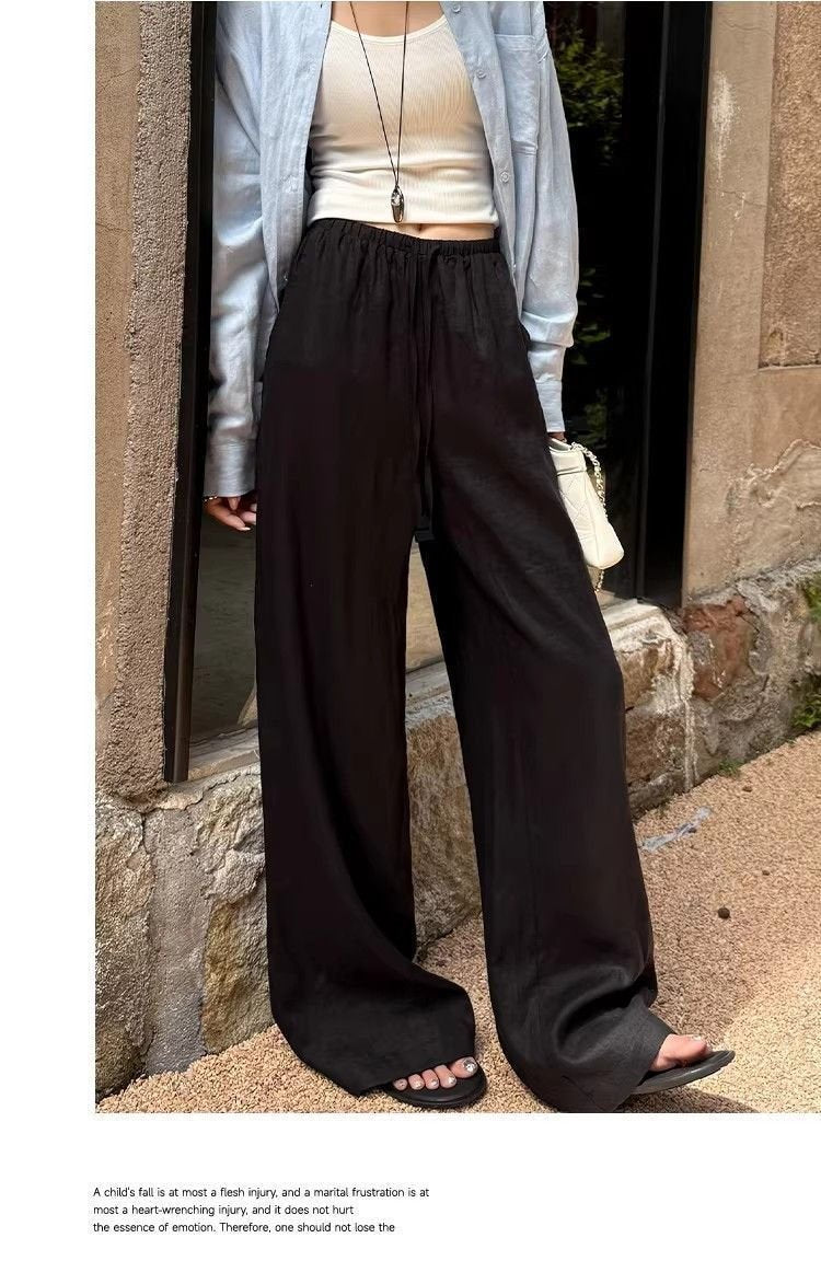レディース パンツ コットン 綿 リネン 夏 秋冬 カジュアル 白 秋 冬 ロング ロングパンツ 麻