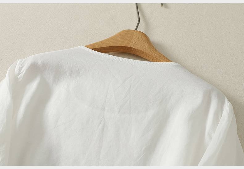 レディース シャツ トップス Tシャツ 半袖 プリント ゆったり コットン 綿 麻 春夏 きれいめ 通勤 体型カバー 前開き デニム 春 夏 プルオーバー レイヤード