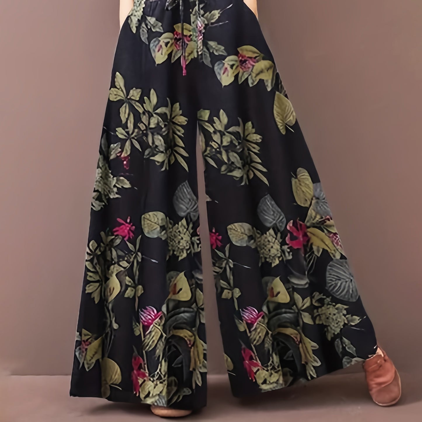 レディース パンツ ボトムス ワイドパンツ ロング 大人可愛い カジュアル おしゃれ かっこいい レトロ アジアン エスニック エキゾチック こなれ感 ラフ ルーズ 個性的 存在感 ナチュラル 花柄 ボタニカル 総柄 春 夏 ママ 通勤 学生 デート お出かけ お泊まり アウトドア イベント リゾート 旅行 海 プール ビーチ 女子会 休日 バカンス お家時間 美脚 普段使い トレンド インスタ映え 定番 L XL 2XL 3XL 4XL 大きいサイズ ゆったり ホワイト 黒