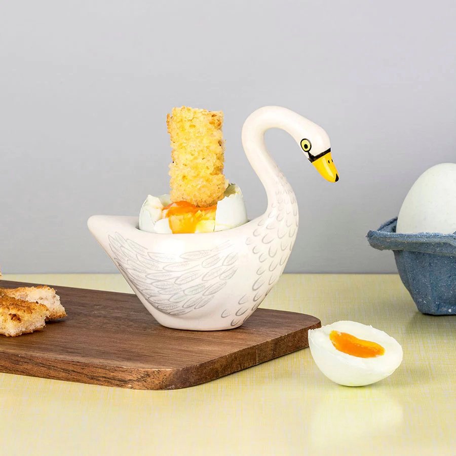 エッグカップ Hannah Turner Egg cups Swan White 白鳥