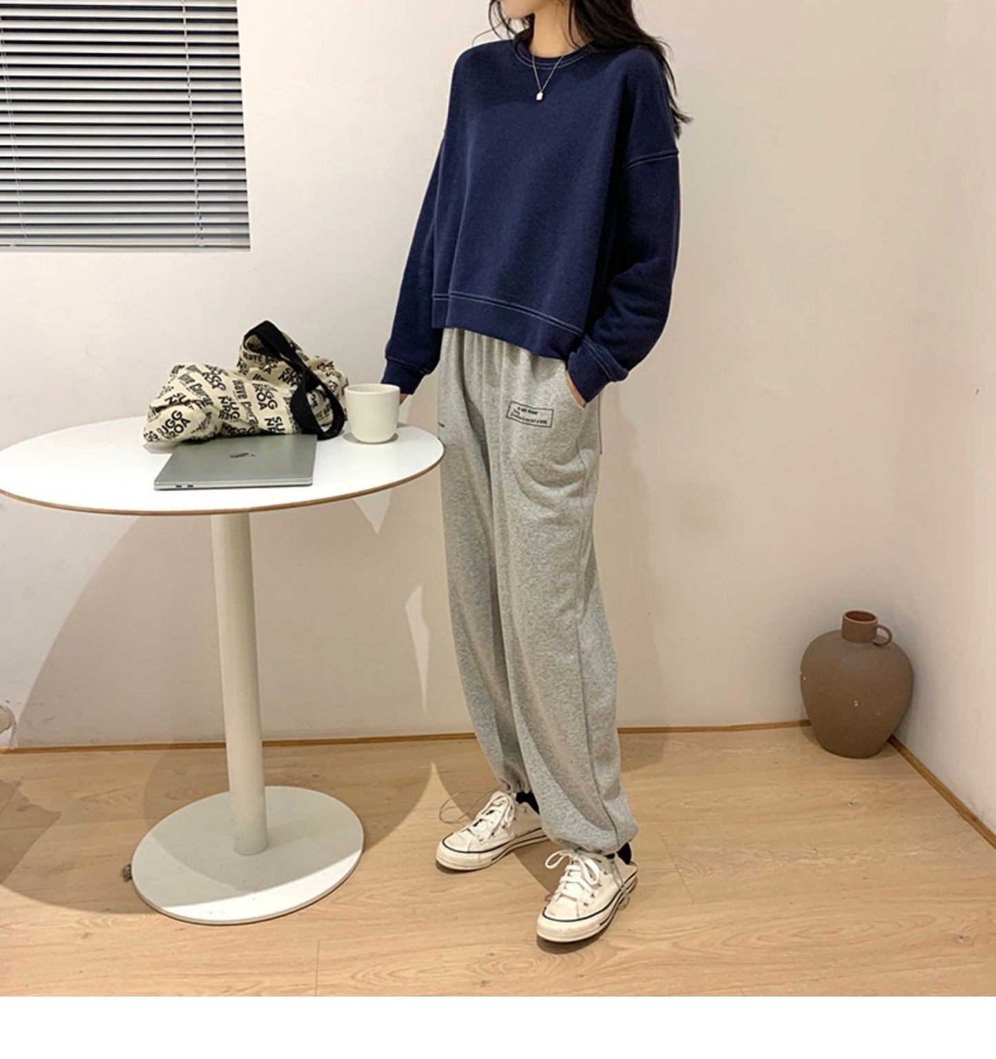 レディース トップス 長袖 ゆったり コットン 綿 春 秋冬 カジュアル 春夏 ショート ラウンドネック 秋 冬 裏起毛 プルオーバー タイ