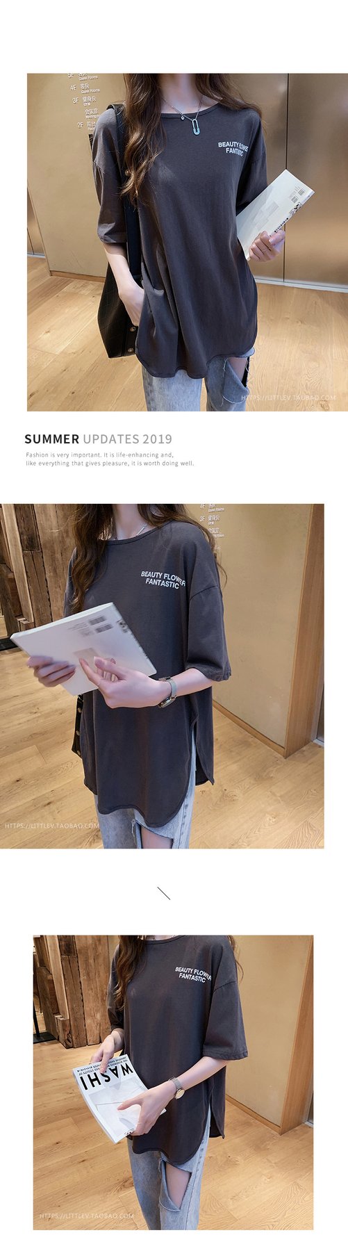 レディース トップス Tシャツ 半袖 プリント ゆったり 春夏 カジュアル 体型カバー 春 夏 ラウンドネック シャツ