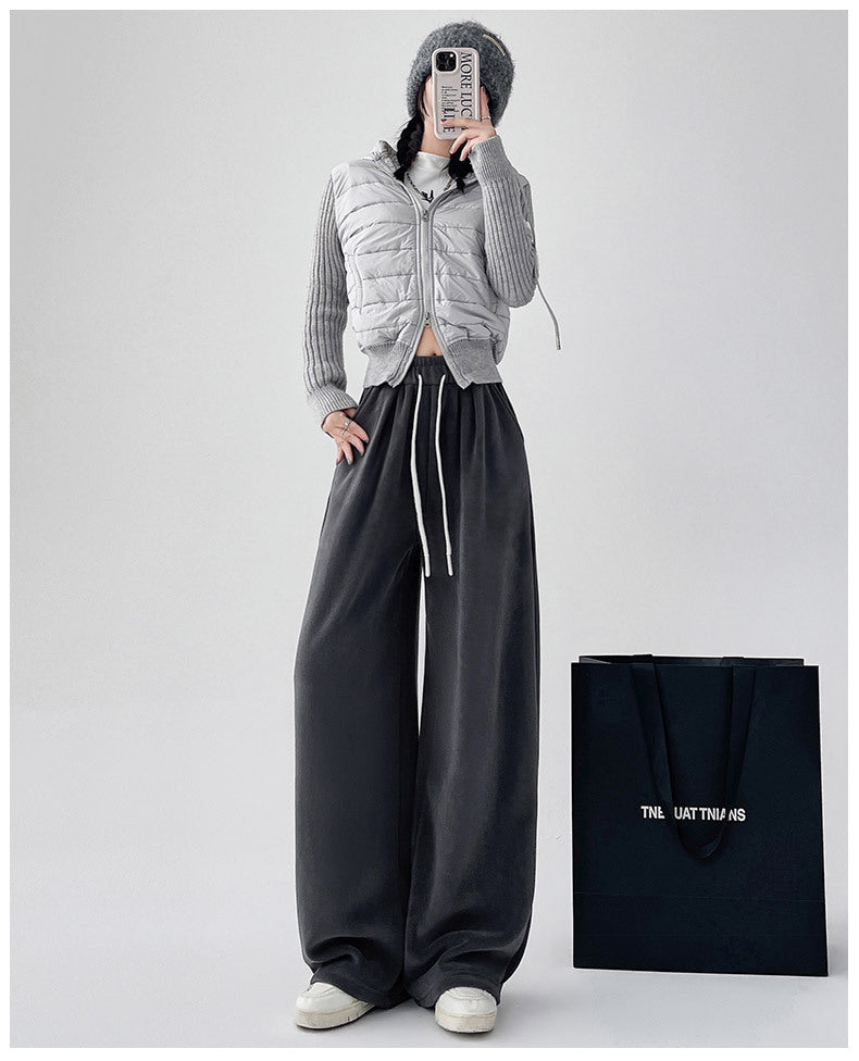 レディース パンツ ボトムス 裏起毛 ロングパンツ ワイドパンツ ロング ワイド ストレート ストリート ハイウエスト ウエストゴム ドロスト アメカジ かわいい 大人可愛い シンプル カジュアル おしゃれ こなれ感 ボーイッシュ ルーズ 抜け感 ベーシック 無地 秋 冬 ママ 学生 学校 通学 デート お出かけ アウトドア イベント 旅行 公園 女子会 休日 ライブ コンパ カフェ 韓国 コーデ 防寒 体型カバー 脚長 普段使い 着回し M L XL ホワイト ブラック ブラウン グレー ピンク レッド