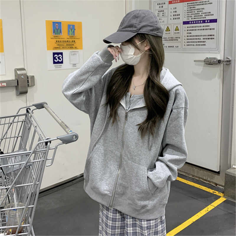 レディース トップス パーカー トレーナー 前開き 長袖 フード ストリート ポケット 前開き かわいい シンプル カジュアル おしゃれ かっこいい こなれ感 ラフ メンズライク スポーティー ルーズ クール とろみ感 抜け感 無地 春 秋 冬 学生 学校 通学 部活 ジム 公園 休日 重ね着 お揃い 楽ちん 普段使い 着回し トレンド S M L XL 白 ホワイト 黒 ブラック 紫 ライトグレー ダークグレー イエロー ピンク ブルー レッド くすみ アプリコット ネイビー ライトブルー