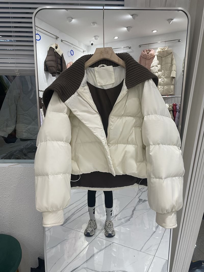 レディース ジャケット 長袖 無地 ゆったり コットン 綿 冬 カジュアル ショート 厚手 ポリエステル