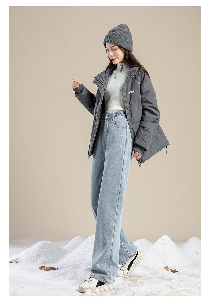 レディース パンツ ゆったり ワイド コットン 綿 秋冬 秋 通勤 シンプル 冬 ストレート ワイドパンツ 厚手 ストリート ベルベット