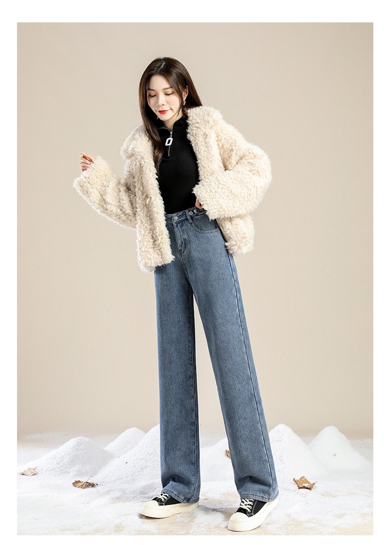 レディース パンツ ゆったり ワイド コットン 綿 秋冬 秋 通勤 シンプル 冬 ストレート ワイドパンツ 厚手 ストリート ベルベット