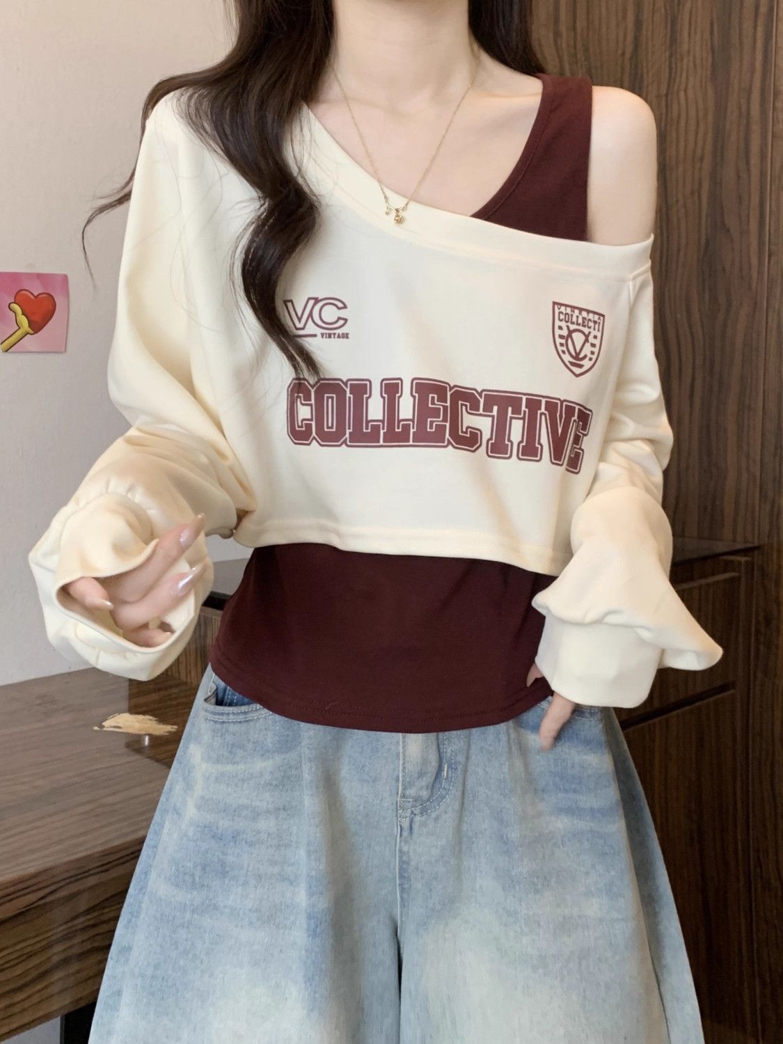 レディース トップス スウェット ツーピーストップス アシンメトリー 長袖 タンクトップ ワンショルダー かわいい カジュアル おしゃれ かっこいい こなれ感 ラフ スポーティー ガーリー ルーズ 個性的 存在感 キュート 学生風 アメリカン アクティブ 無地 ロゴ 春 秋 通勤 学生 デート お出かけ アウトドア イベント 旅行 公園 女子会 休日 ショッピング 合コン カフェ ランチ 重ね着 韓国 モテ トレンド S M L XL 2XL 大きいサイズ グレー ベージュ ベーシックカラー 秋カラー