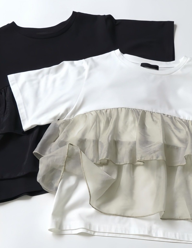 レディース トップス Tシャツ ニット 半袖 ゆったり スリム 春夏 春 夏 ラウンドネック シャツ