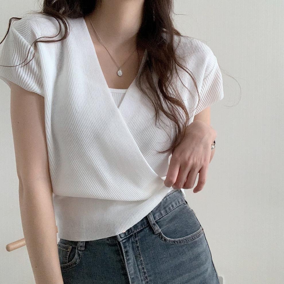 レディース Tシャツ ニット 半袖 無地 ゆったり 春夏 きれいめ 通勤 オフィス 体型カバー 春 夏 シンプル シャツ プルオーバー レギュラー