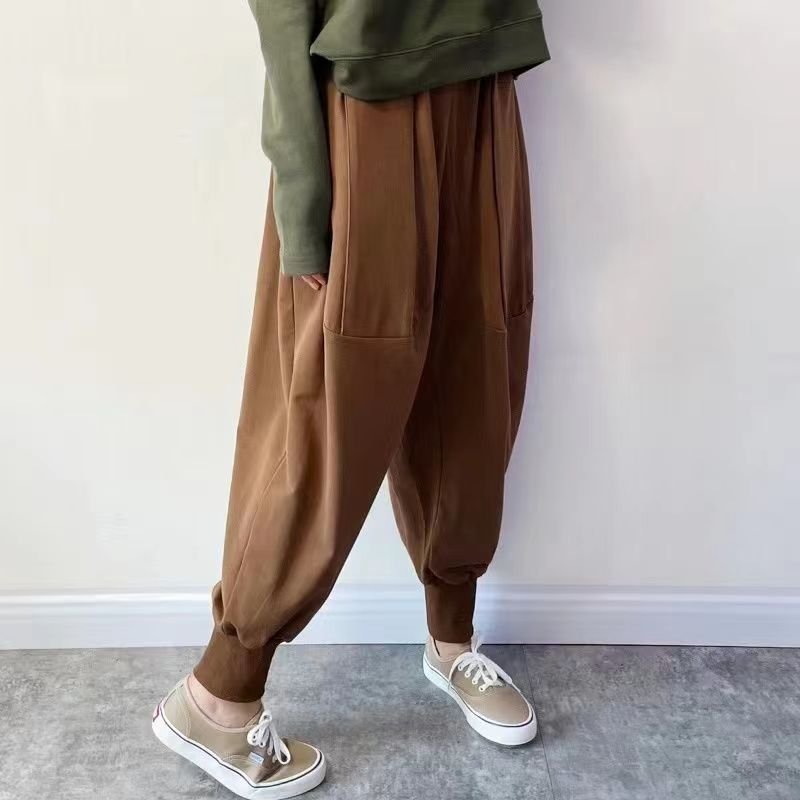 レディース パンツ ゆったり コットン 綿 秋冬 秋 カジュアル 大きいサイズ 冬