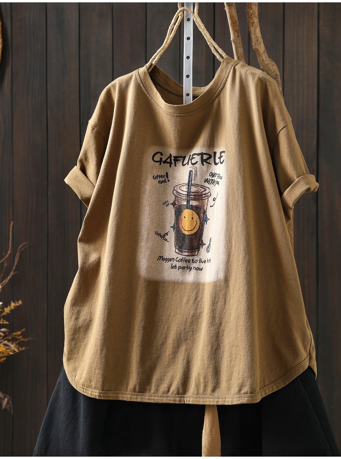 レディース シャツ Tシャツ 半袖 プリント ゆったり コットン 綿 春夏 カジュアル 体型カバー おしゃれ 前開き 春 夏 ラウンドネック シンプル 黒 プルオーバー