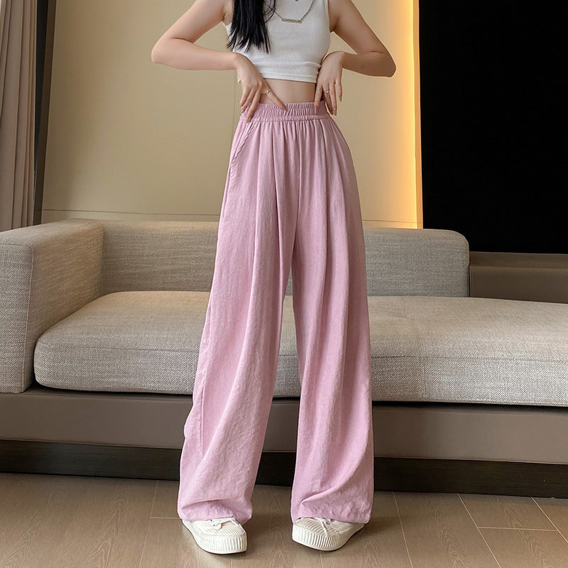 レディース パンツ ボトムス ストレートパンツ ワイドパンツ 丈長 ワイド ドレープ ポケット ハイウエスト ウエストゴム かわいい 大人可愛い シンプル カジュアル おしゃれ こなれ感 ラフ ルーズ 抜け感 ベーシック ナチュラル 無地 春 夏 ママ 学生 学校 通学 お出かけ 旅行 公園 女子会 休日 ショッピング カフェ 楽ちん 体型カバー 脚長 普段使い 着回し M L XL 黒 ブラック オフホワイト カーキ ピンク 水色 ライトブルー 春カラー