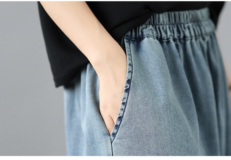 レディース パンツ ワイド スリム デニム 春夏 カジュアル レトロ 春 夏 シンプル デニムパンツ ハイウエスト ポリエステル