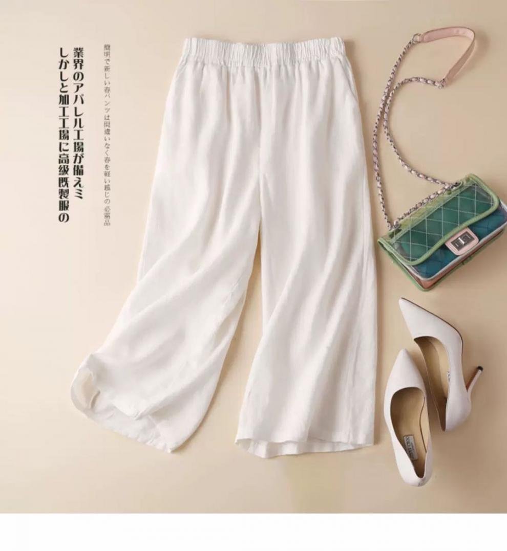 レディース パンツ ゆったり ワイド コットン 綿 麻 春夏 カジュアル きれいめ 通勤 オフィス 大きいサイズ 春 夏 ストレートパンツ ストレート ワイドパンツ 薄手 ウエストゴム