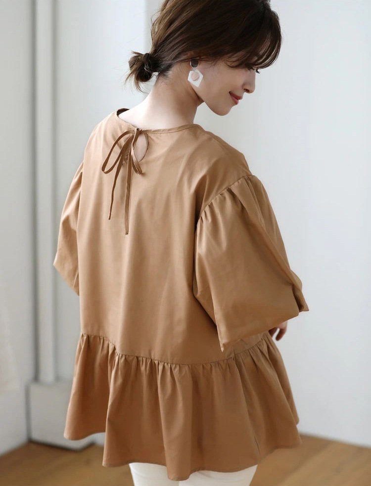 レディース シャツ トップス ゆったり 春夏 きれいめ 通勤 前開き 春 夏 ラウンドネック 韓国ファッション