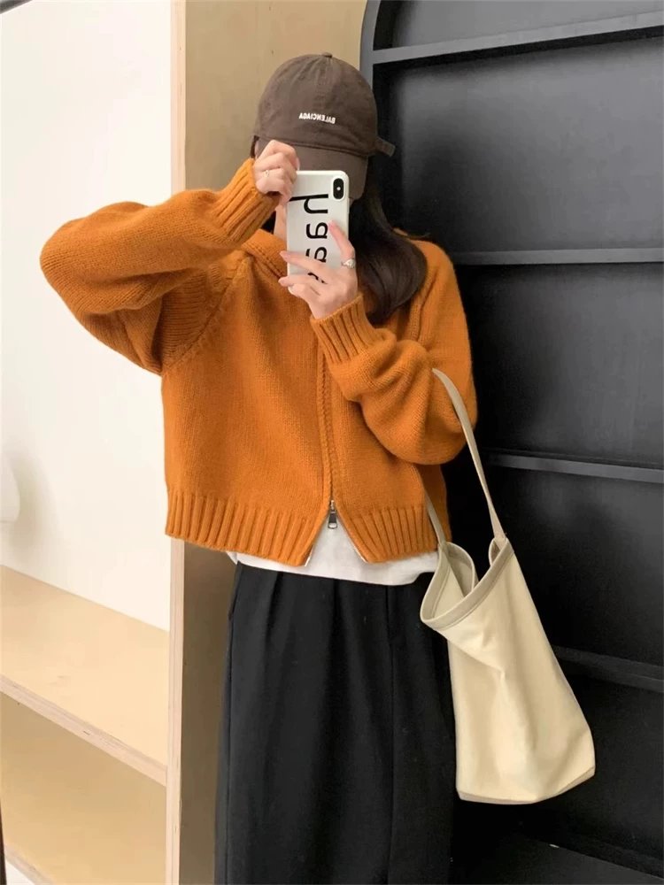 レディース ニット カーディガン コート 長袖 ゆったり 秋冬 秋 体型カバー ミニ 膝丈 ジャケット 冬 切り替えデザイン 厚手 セーター パーカー フード フェミニン アウター ボタン ポリエステル