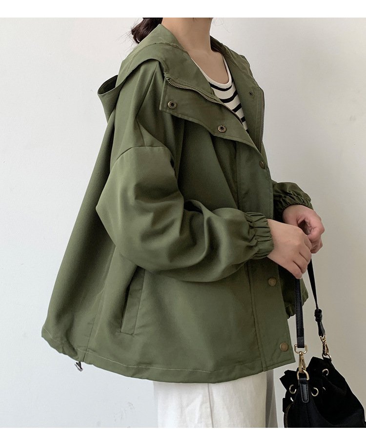 レディース ジャケット 長袖 無地 ゆったり コットン 綿 春夏 カジュアル 体型カバー Vネック 春 ショート 夏 膝丈 シンプル ボタン