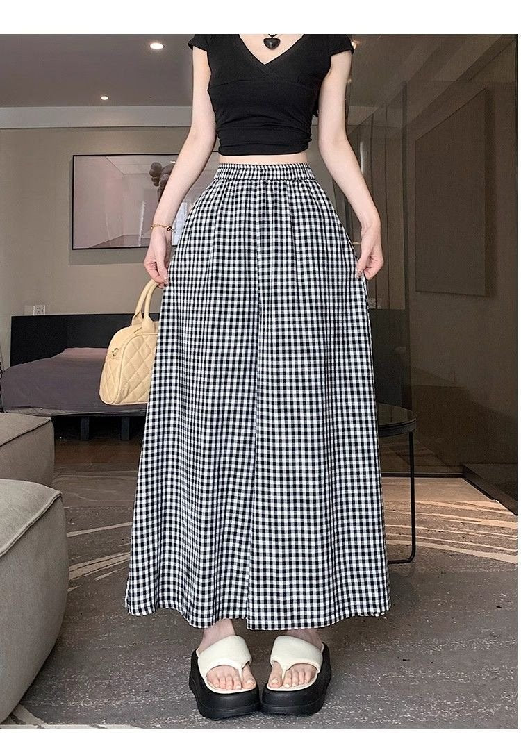 レディース パンツ スカート ボーダー ストライプ ゆったり ワイド 春夏 カジュアル 春 夏 ワイドパンツ 切り替えデザイン ドレープ ポリエステル