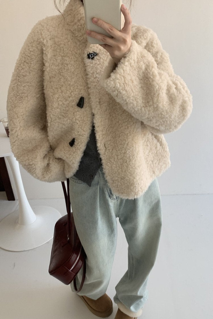 レディース ジャケット 長袖 秋冬 秋 カジュアル ショート 膝丈 冬 ハイネック ボア スタンドカラー アウター ボアジャケット