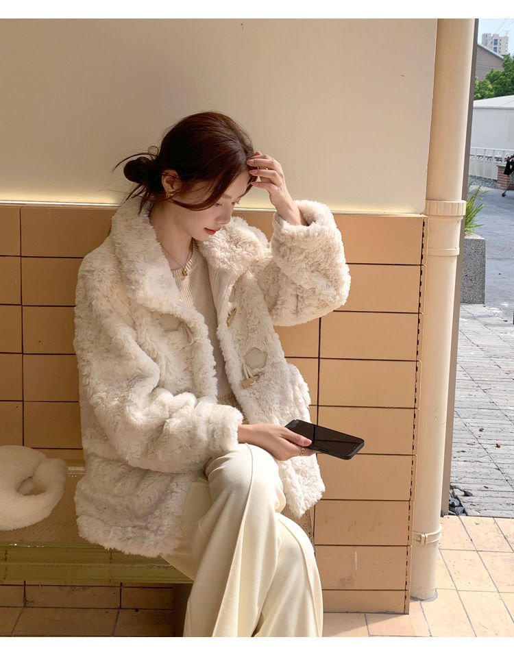 レディース コート 長袖 ゆったり 秋冬 秋 膝丈 冬 おしゃれ ファー フェイクファー ウール スタンドカラー ボタン