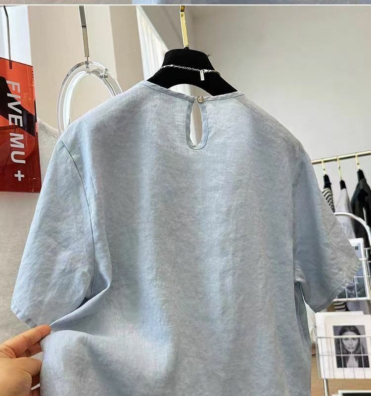 レディース シャツ トップス Tシャツ 半袖 無地 アニマル柄 コットン 綿 リネン 春夏 カジュアル 前開き ミニ 春 夏 ラウンドネック ロング フリル 切り替えデザイン プルオーバー 麻 フェミニン