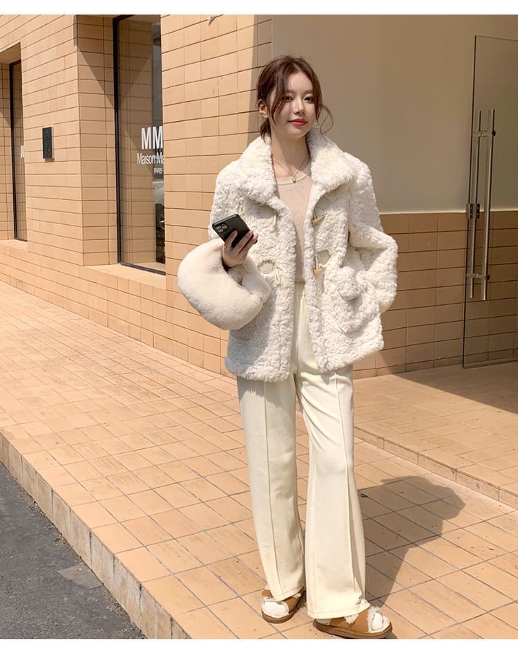 レディース コート 長袖 ゆったり 秋冬 秋 膝丈 冬 おしゃれ ファー フェイクファー ウール スタンドカラー ボタン