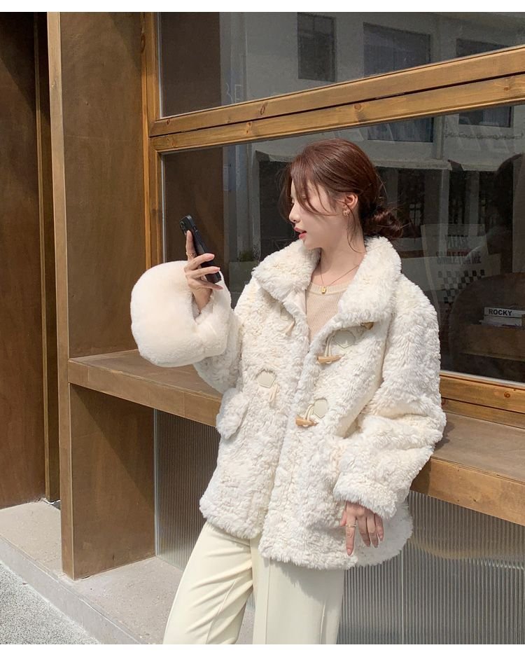 レディース コート 長袖 ゆったり 秋冬 秋 膝丈 冬 おしゃれ ファー フェイクファー ウール スタンドカラー ボタン